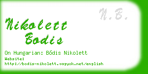 nikolett bodis business card