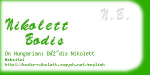nikolett bodis business card